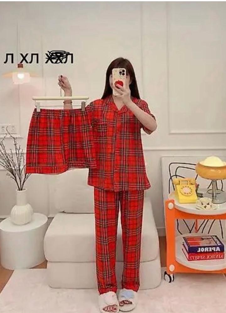 Домашний костюм в клетку