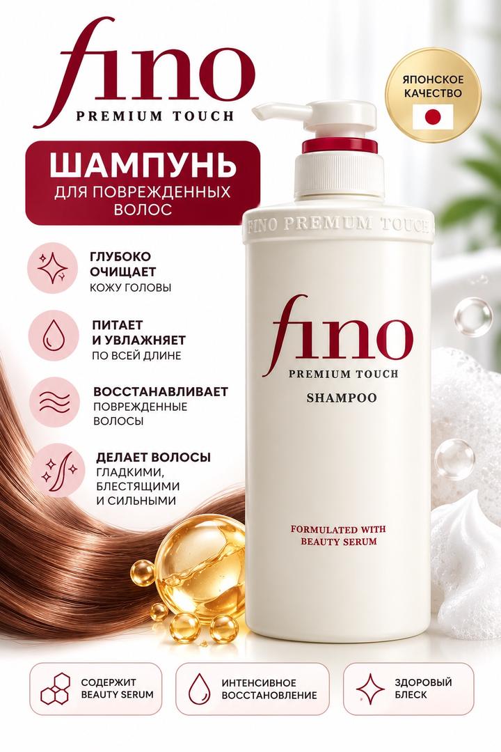 fino Шампунь Premium Touch для поврежденных волос