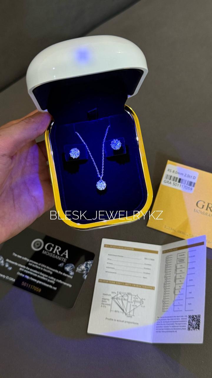 Набор муассанит серебро 925 moissanite