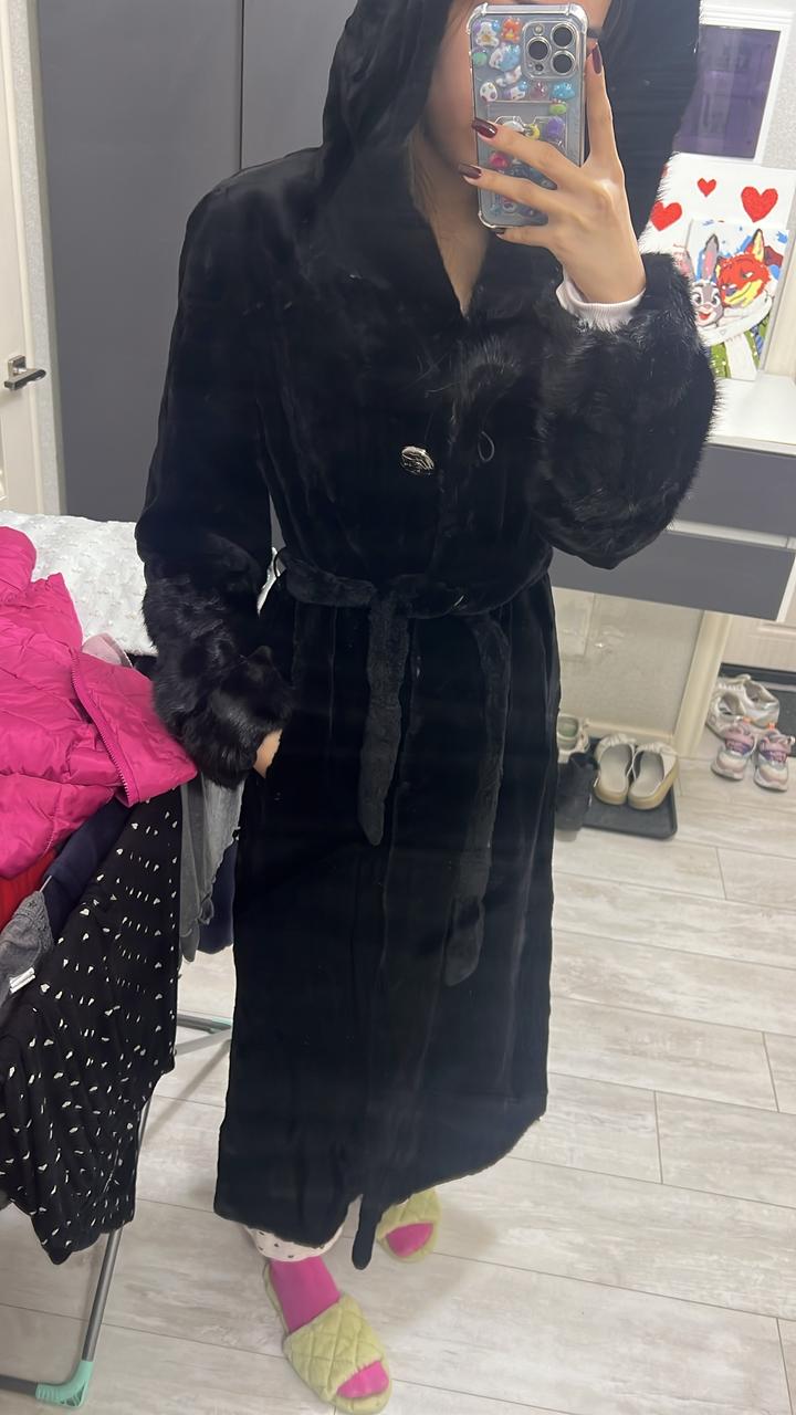Шуба с капюшоном