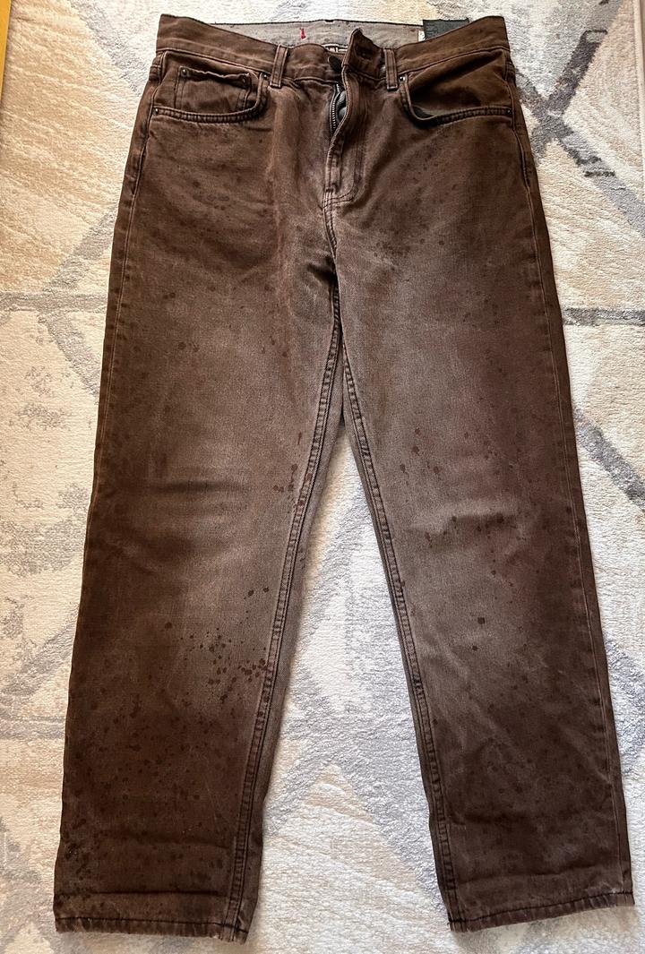 Джинсы Zara с эффектом потертости