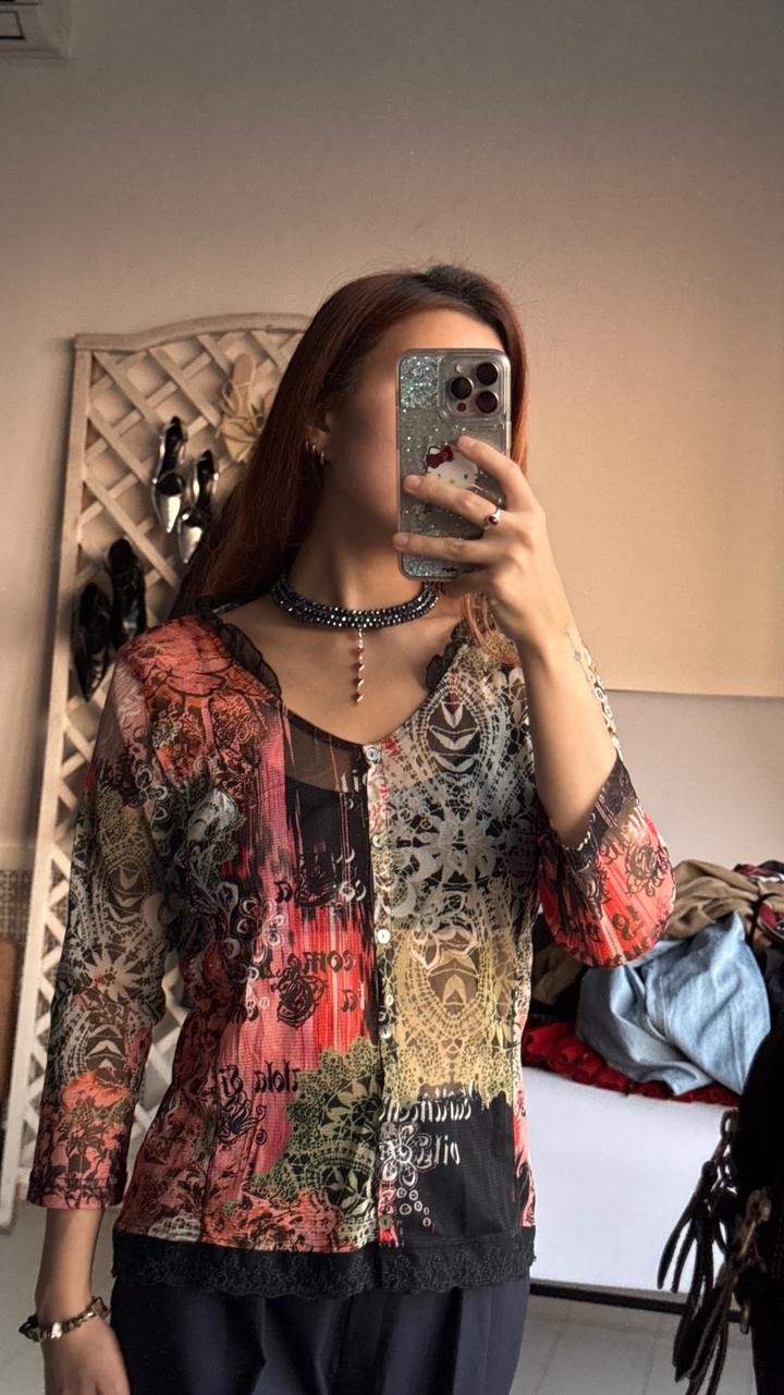 Блуза с принтом