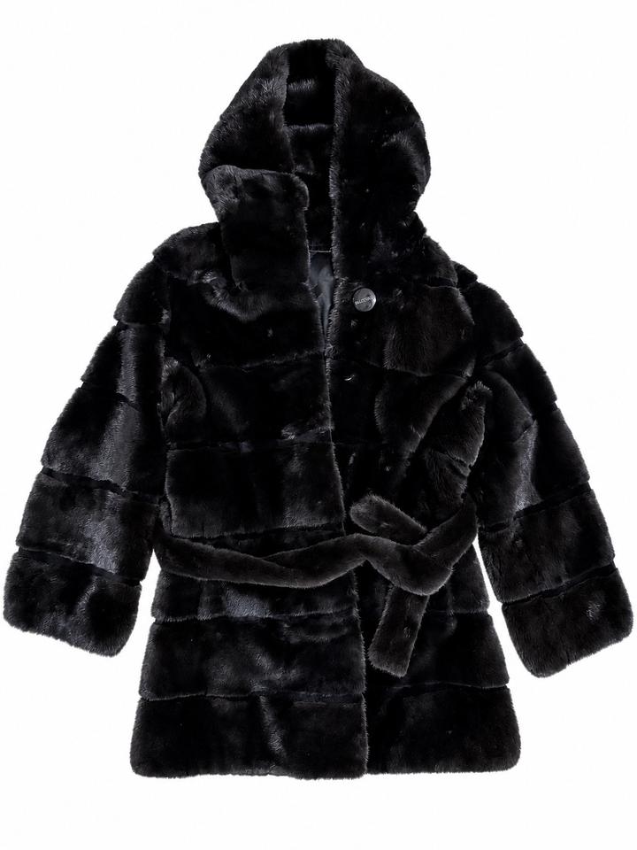 blackglama Норковая шуба  MATSOKO FURS с капюшоном