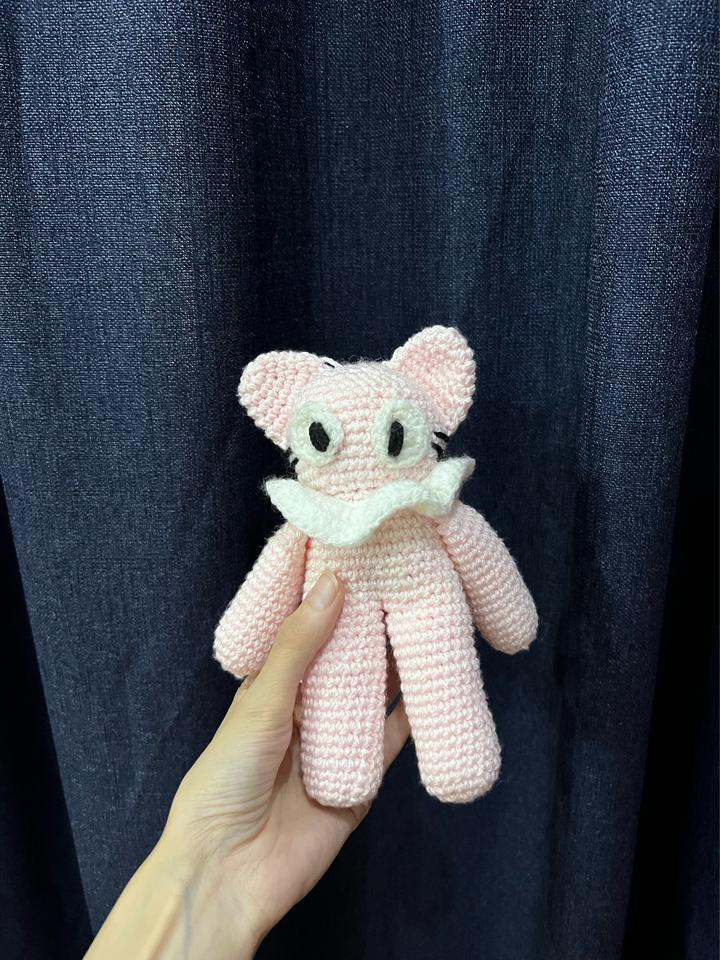Вязаная игрушка кот