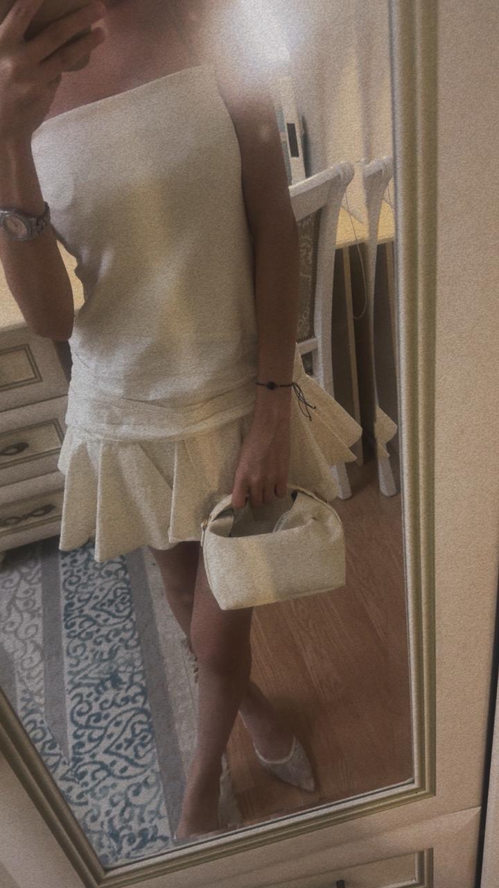 Платье мини с юбкой Zara