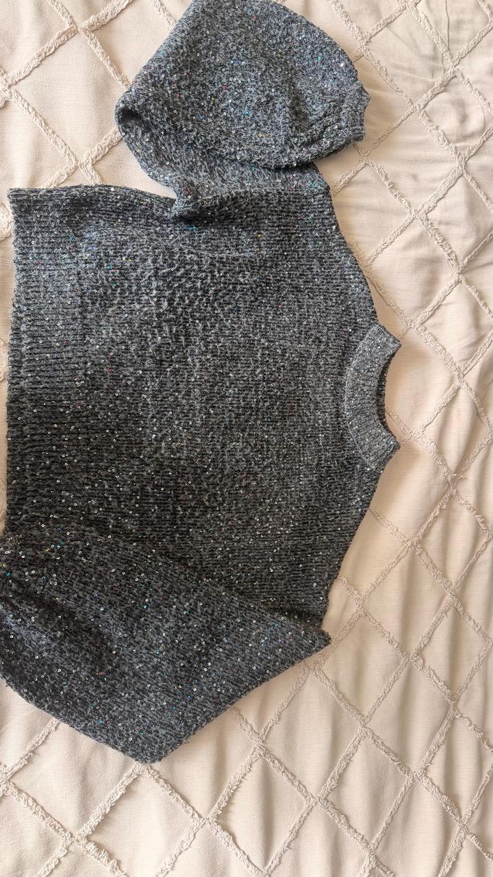Джемпер ZARA с блестками укороченный