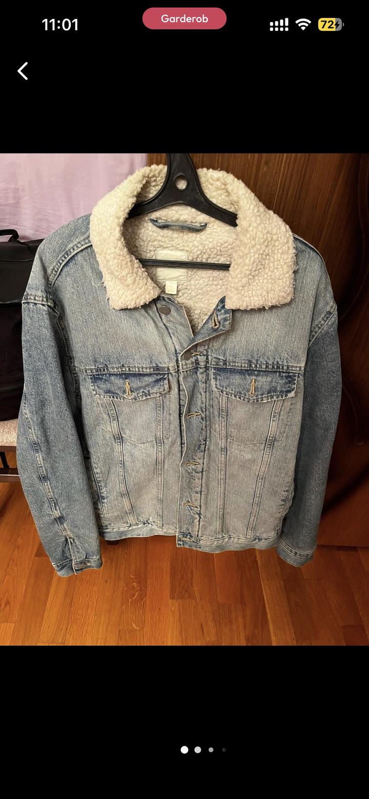 Джинсовая куртка H&M с мехом