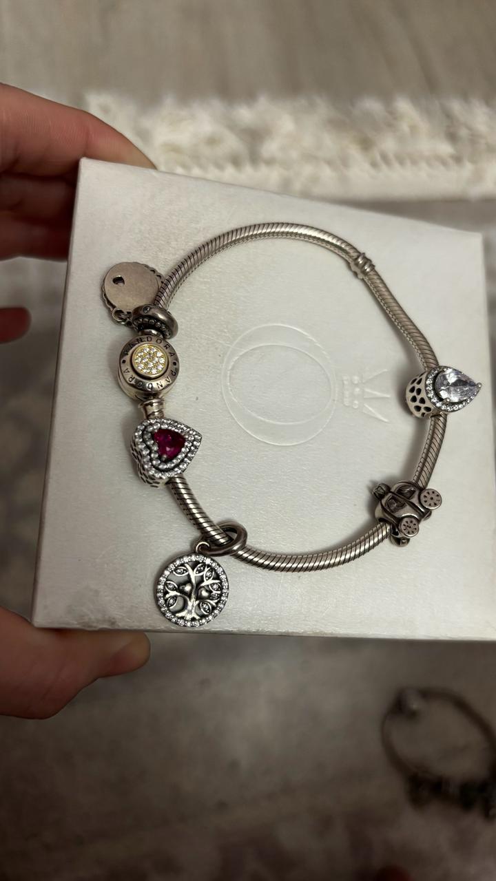 Серебряный браслет от Pandora 925 пробы , вес 28,71