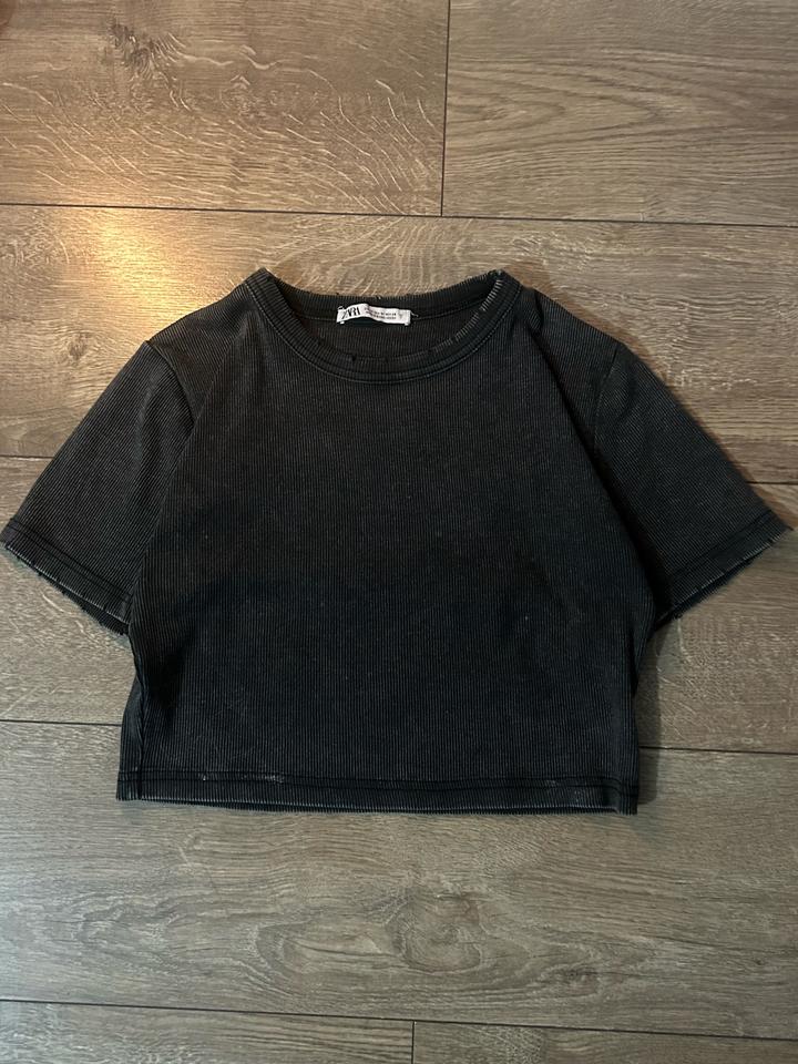Zara топ в рубчик