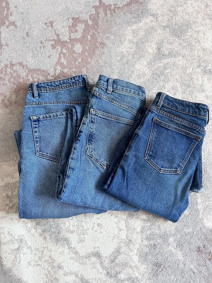 Три пары джинс Zara, Bershka