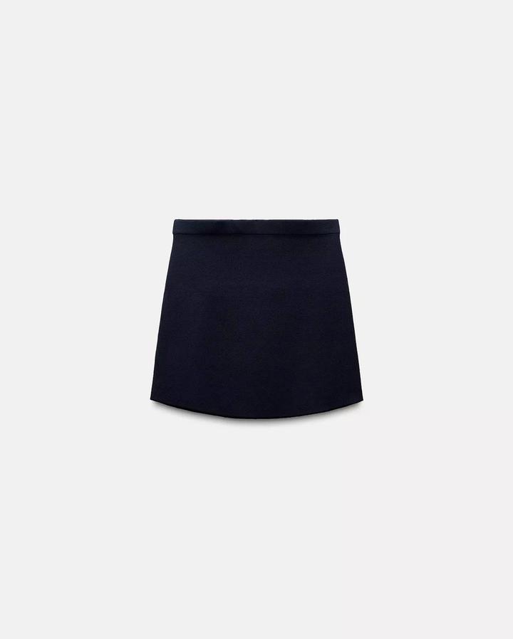 Темно-синяя мини-юбка ZARA