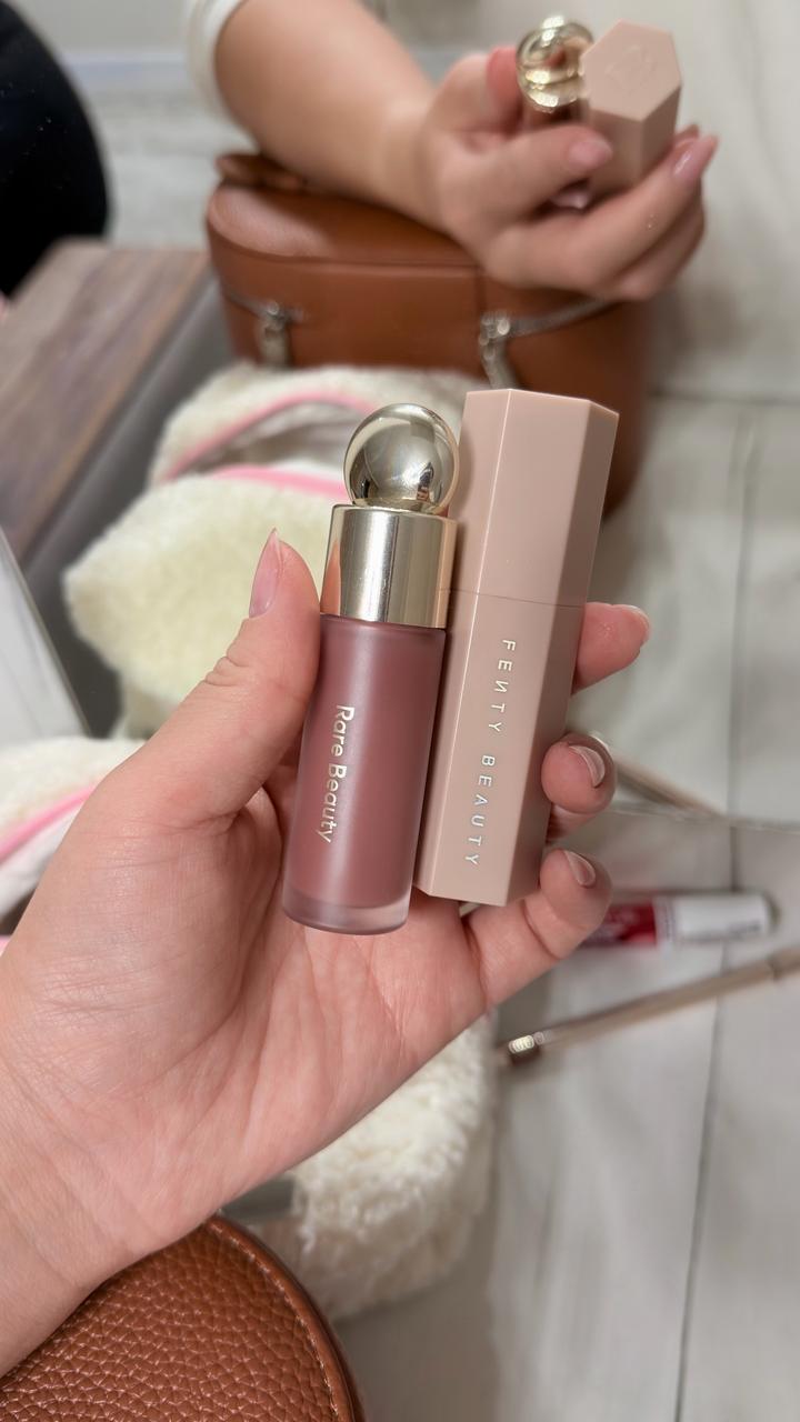 румяна Rare beauty и хайлайтер fenti beauty