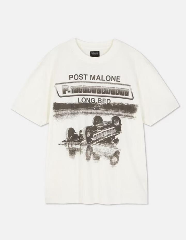 Zara Футболка с принтом Post Malone Long Bed