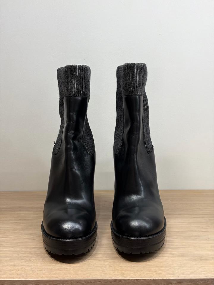 Brunello Cucinelli Женские ботинки с трикотажными вставками