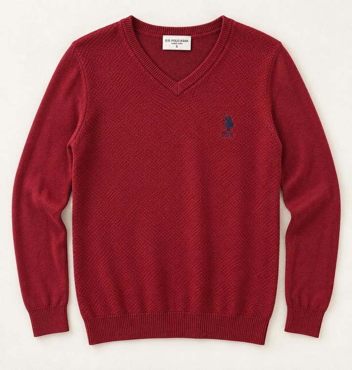 Бордовый джемпер U.S. Polo Assn.