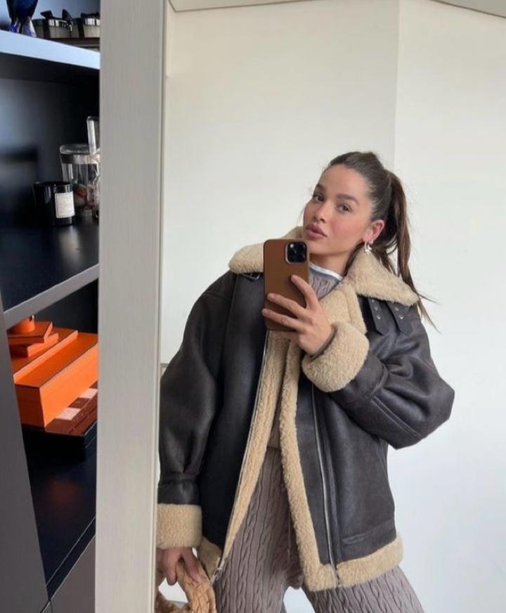 Дубленка авиатор mango