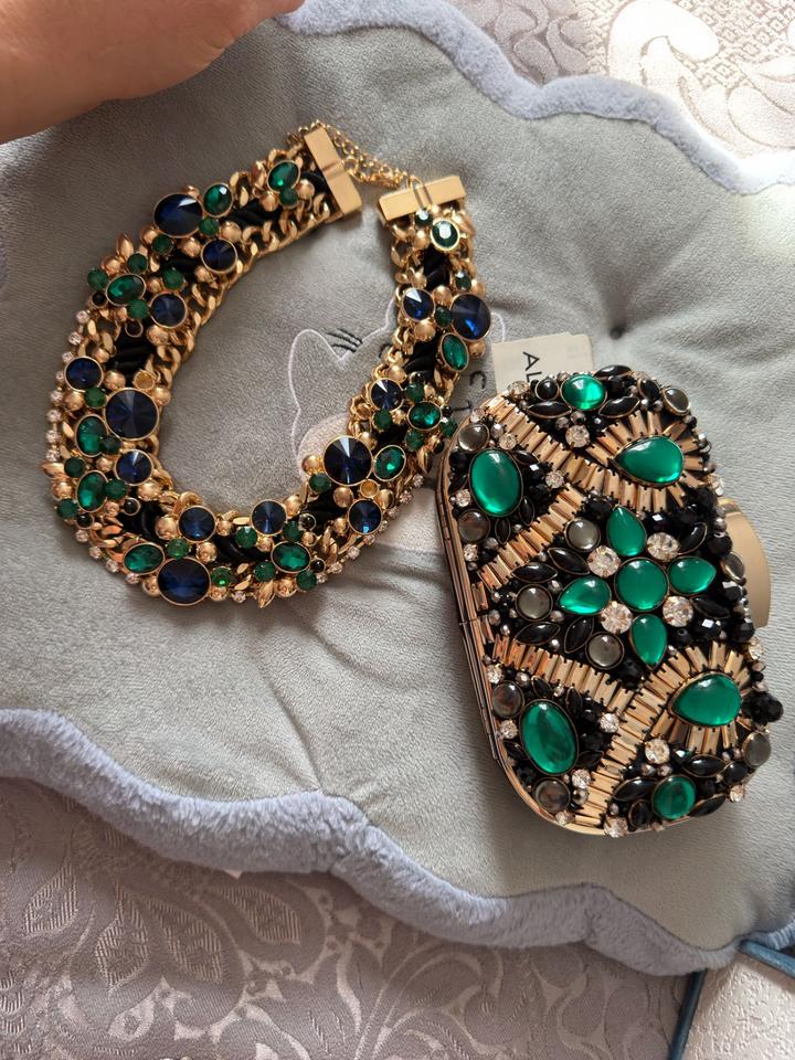 комплект из массивного колье и клатча бренда ALDO