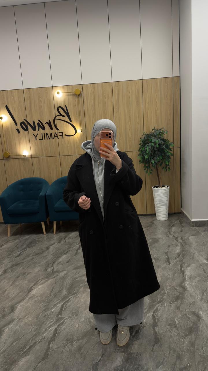 Bershka Черное пальто