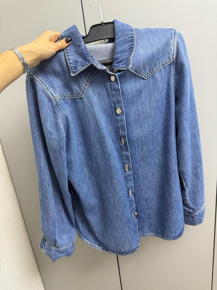 джинсовая рубашка Zara M