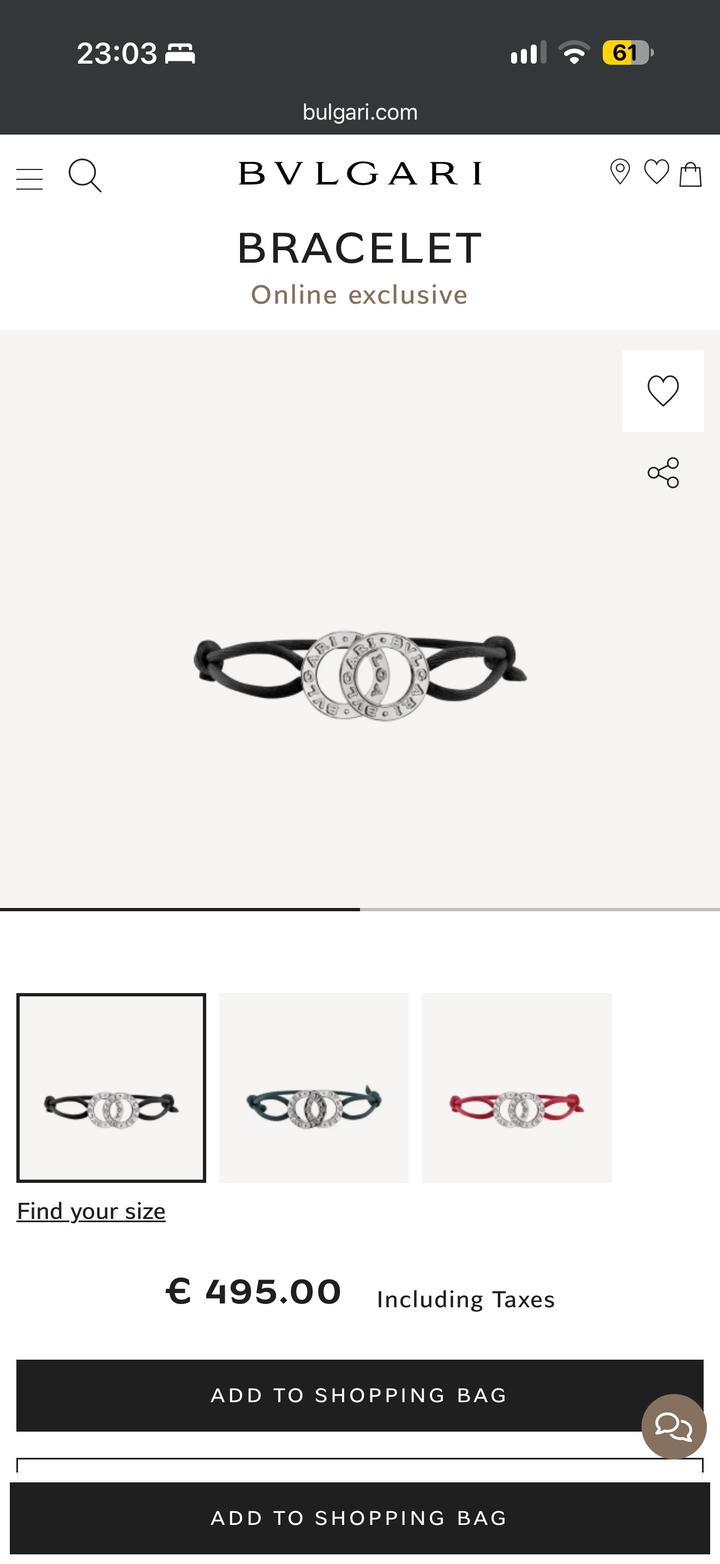 Браслет BVLGARI