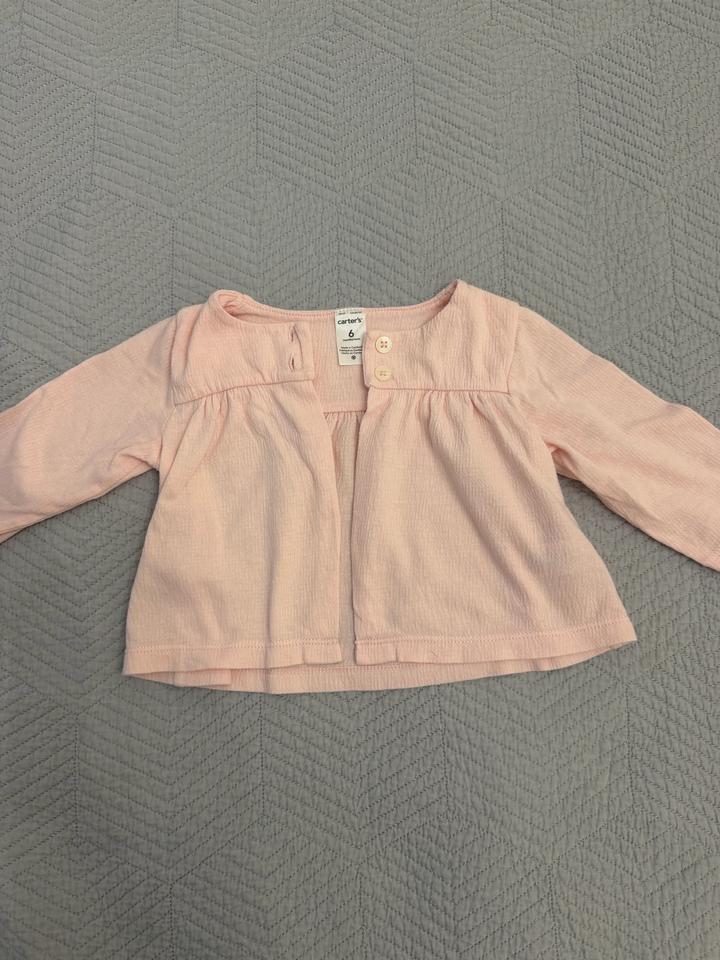 Carter's Розовая кофточка для девочки 6 месяцев
