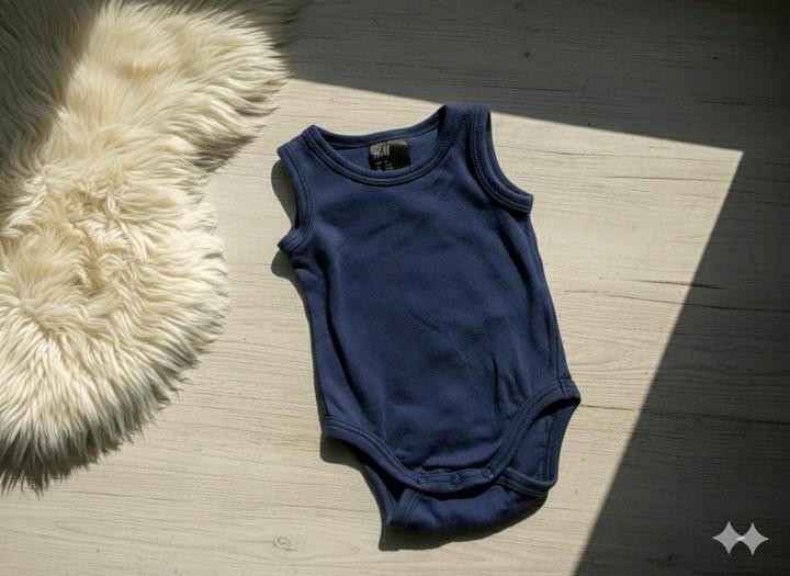 Синее боди H&M из мягкого хлопка​