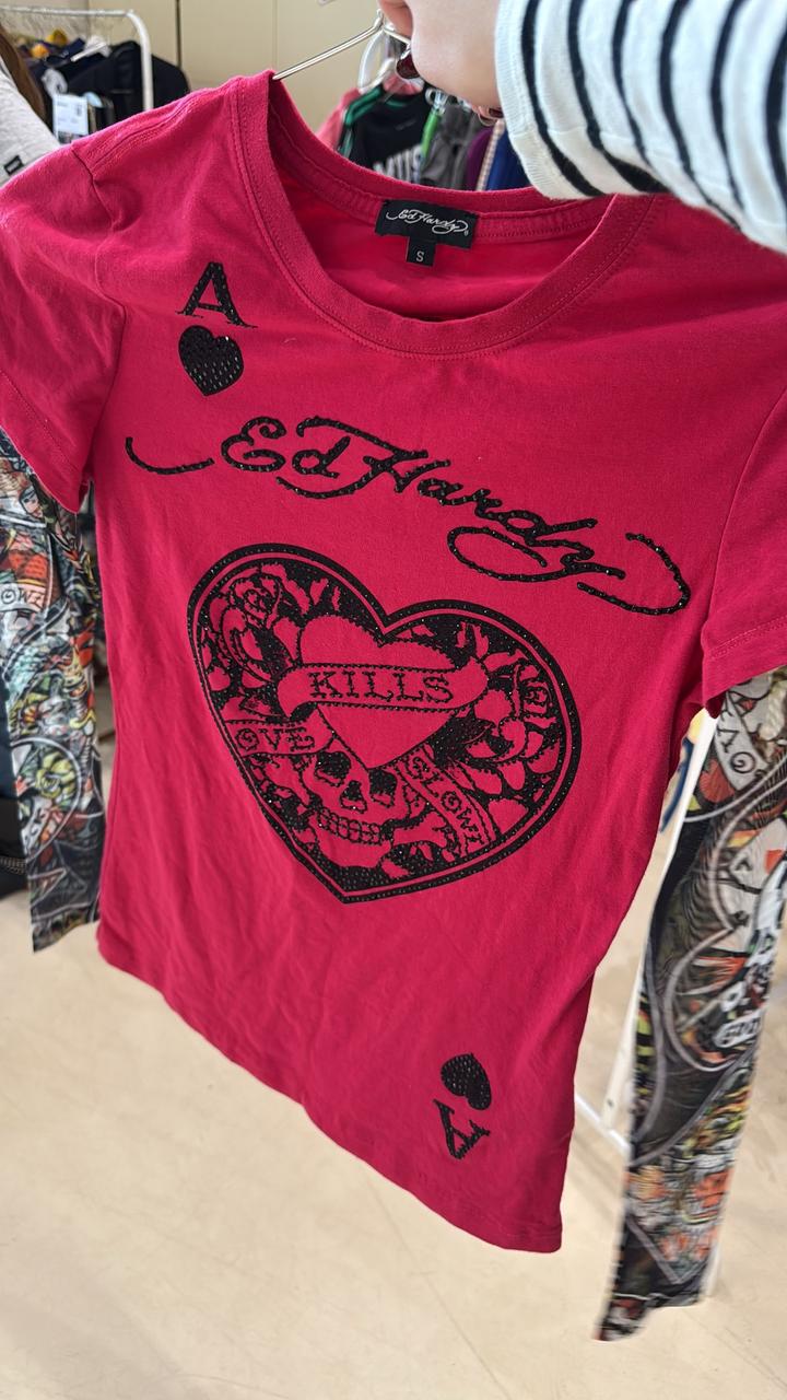 y2k Лонгслив Ed Hardy