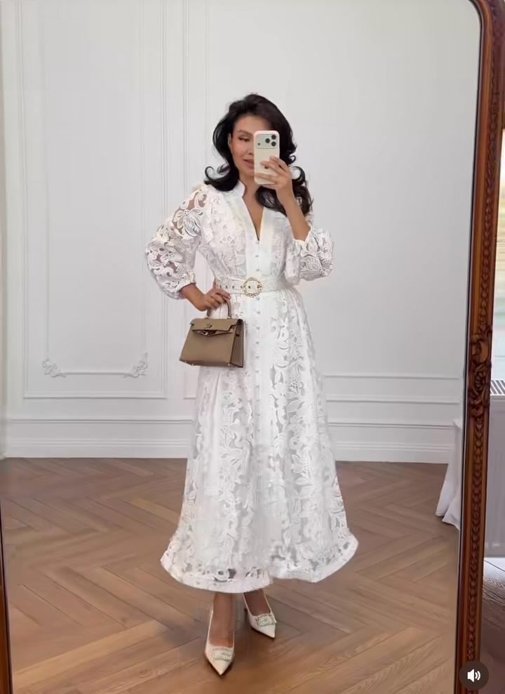 altynym Кружевное платье с поясом