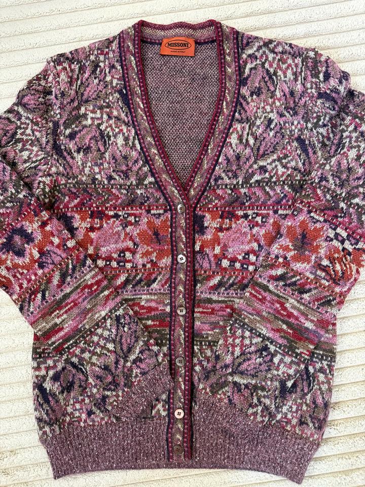 Шерстяной кардиган Missoni в стиле пэчворк 80-х годов