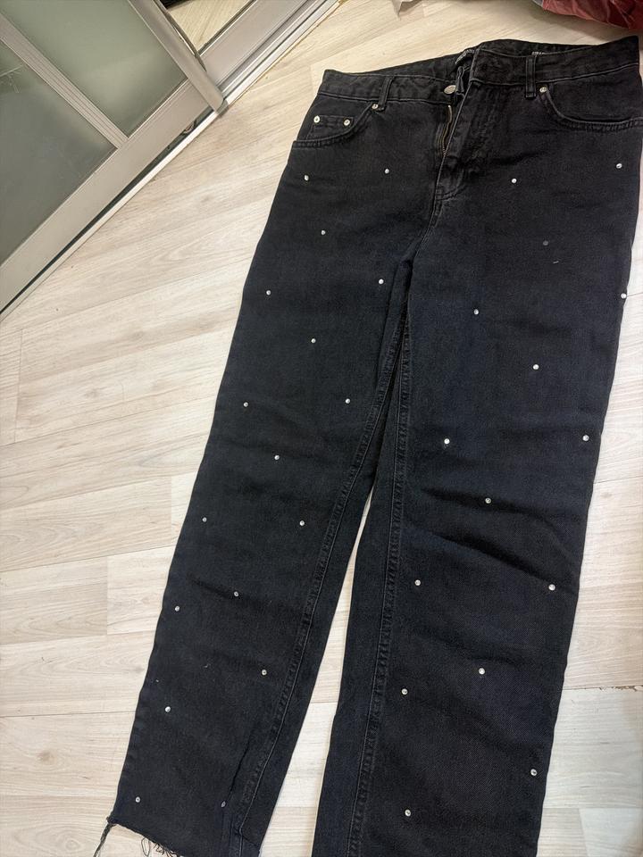 LC Waikiki Черные прямые джинсы со стразами LCW Jeans