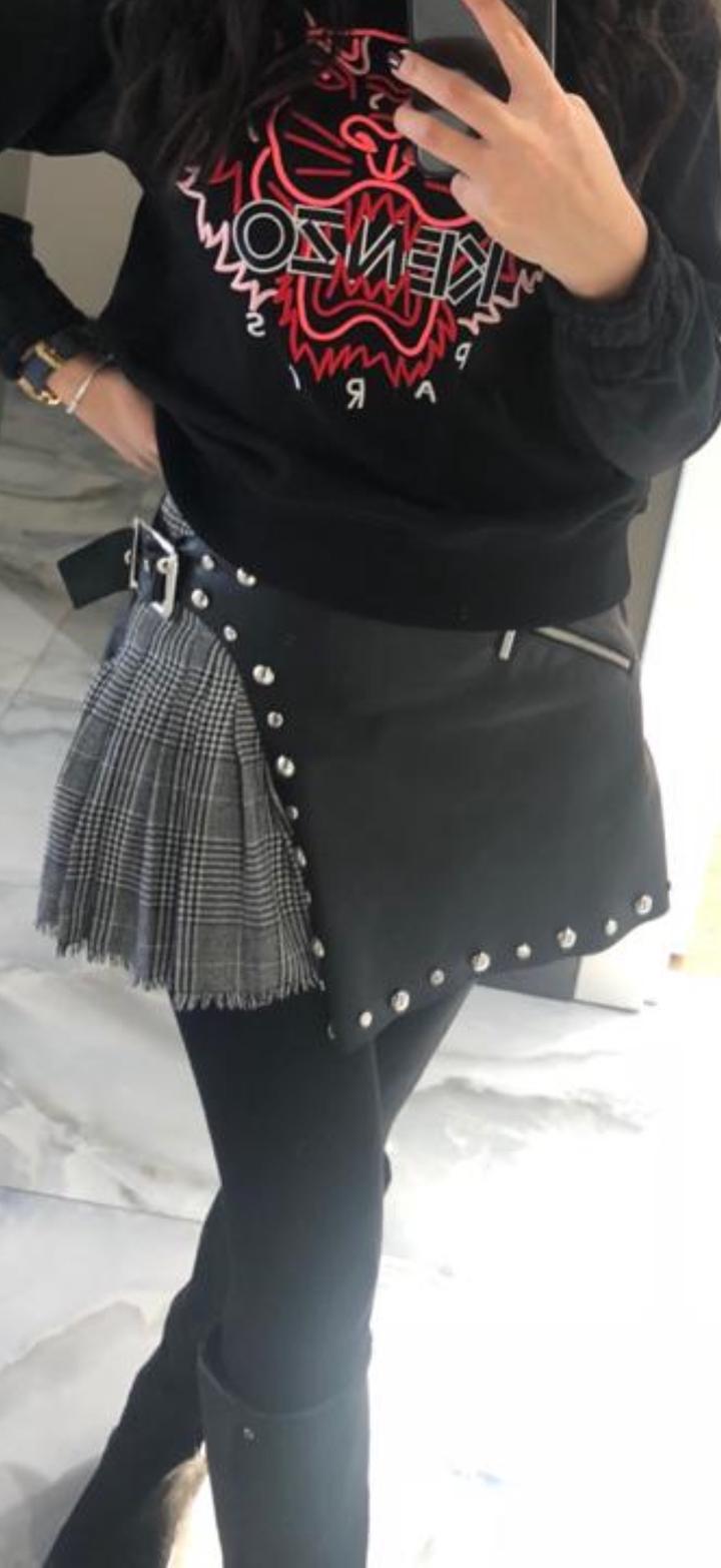 ZARA BASIC юбка-шорты из экокожи