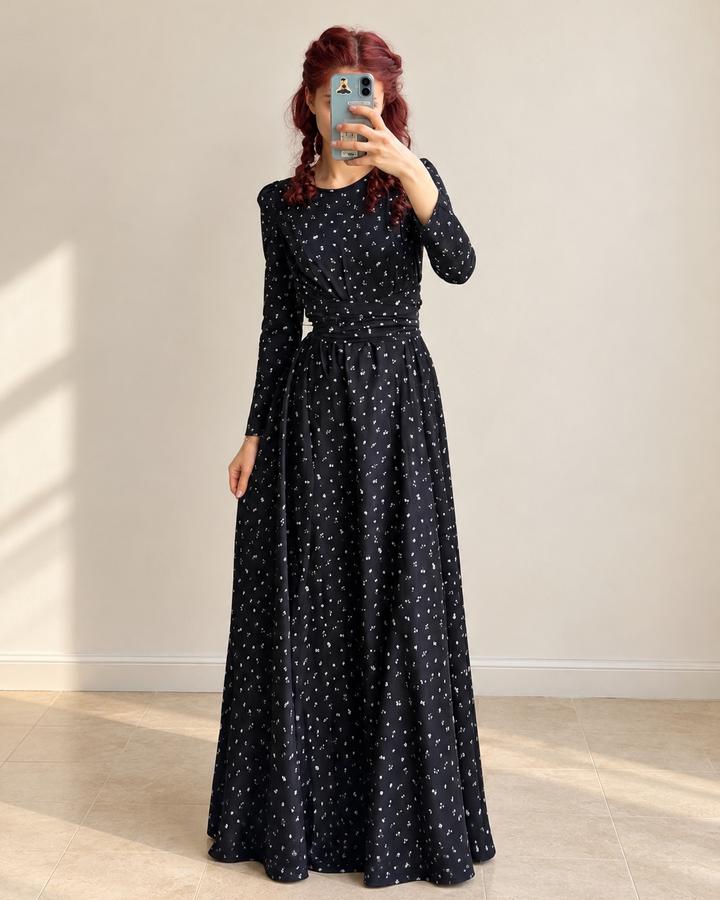 Новое платье макси Alhubu с поясом, S–M
