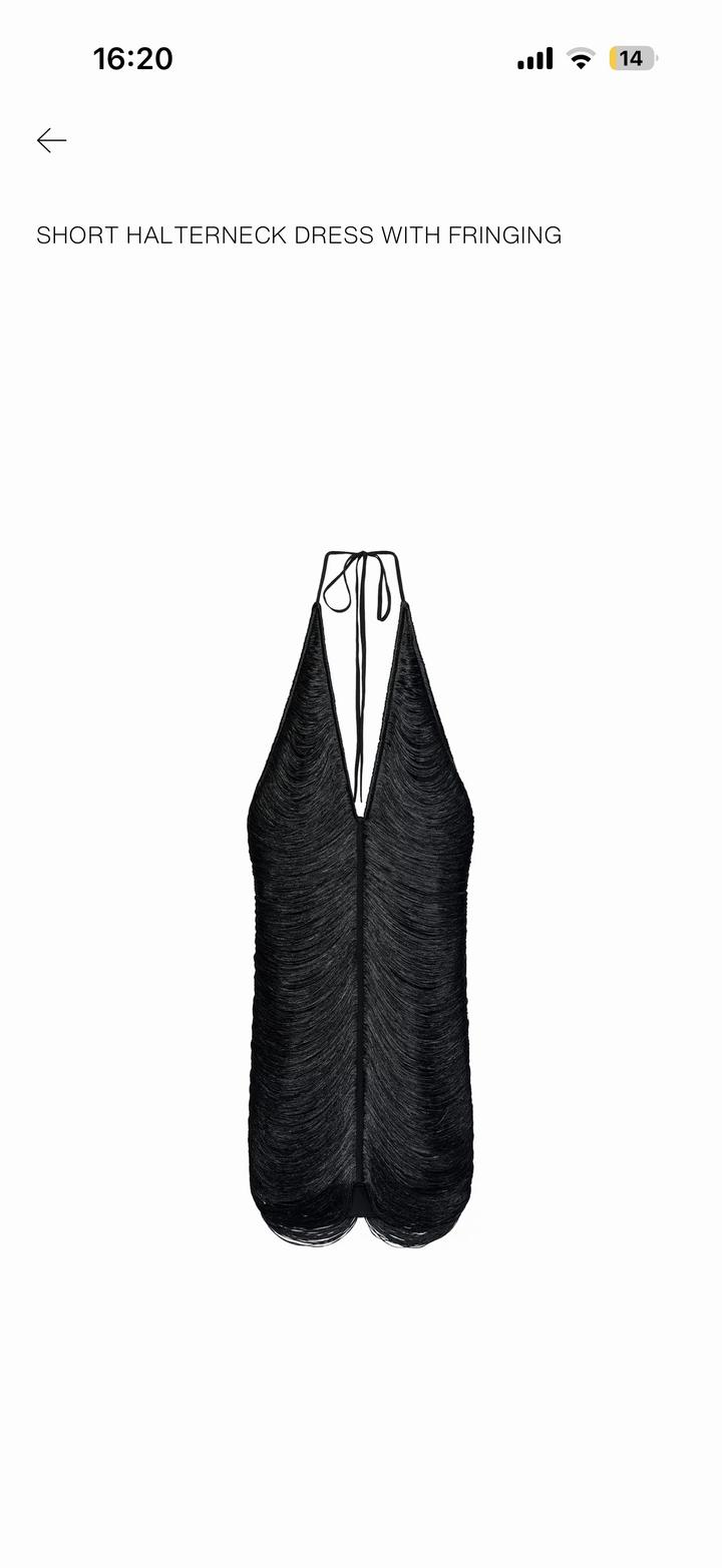 Короткое платье с бахромой Zara
