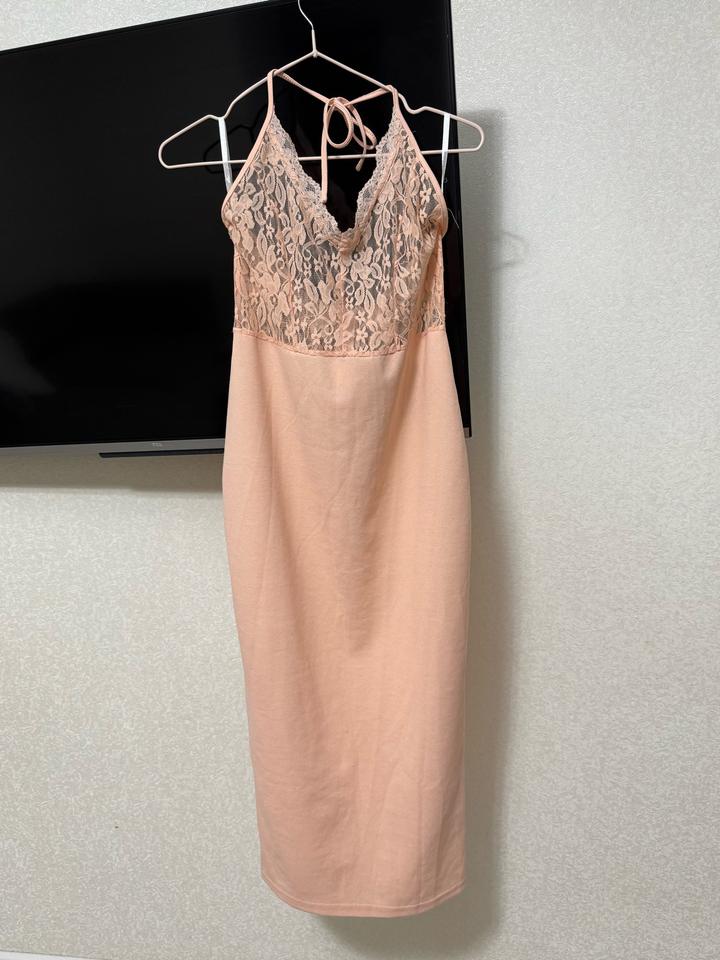 Ночная сорочка SHEIN миди с кружевным верхом
