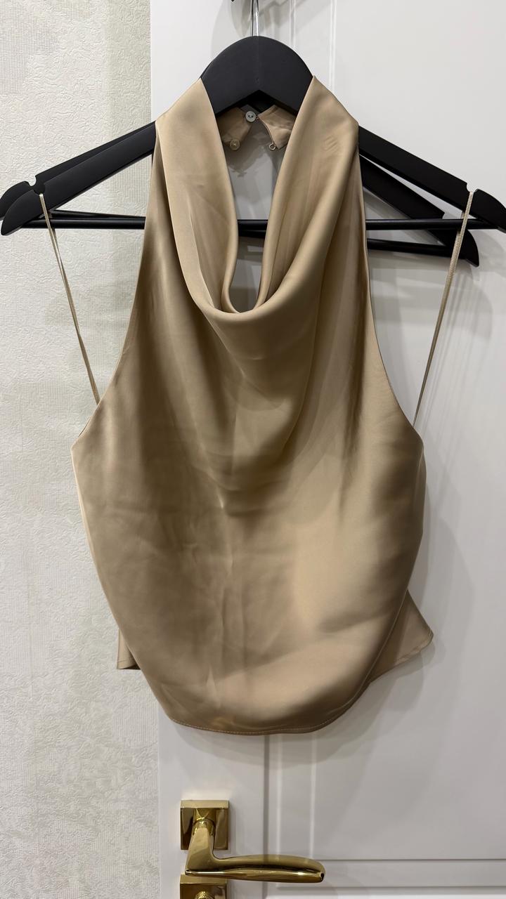 Топ халтер с открытой спиной Zara