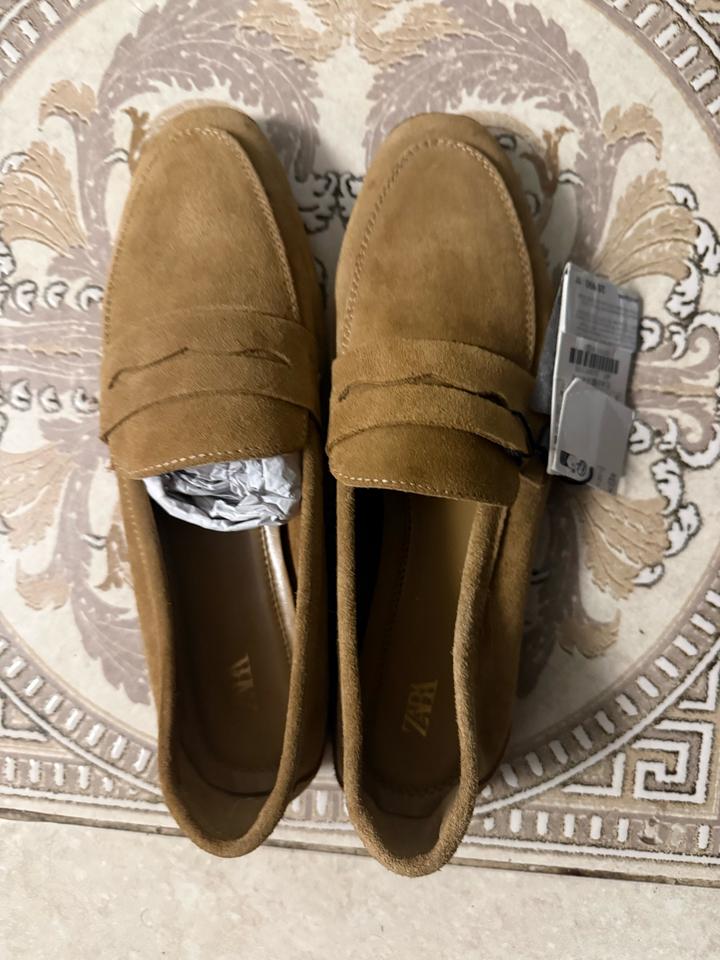 лоферы замша Zara