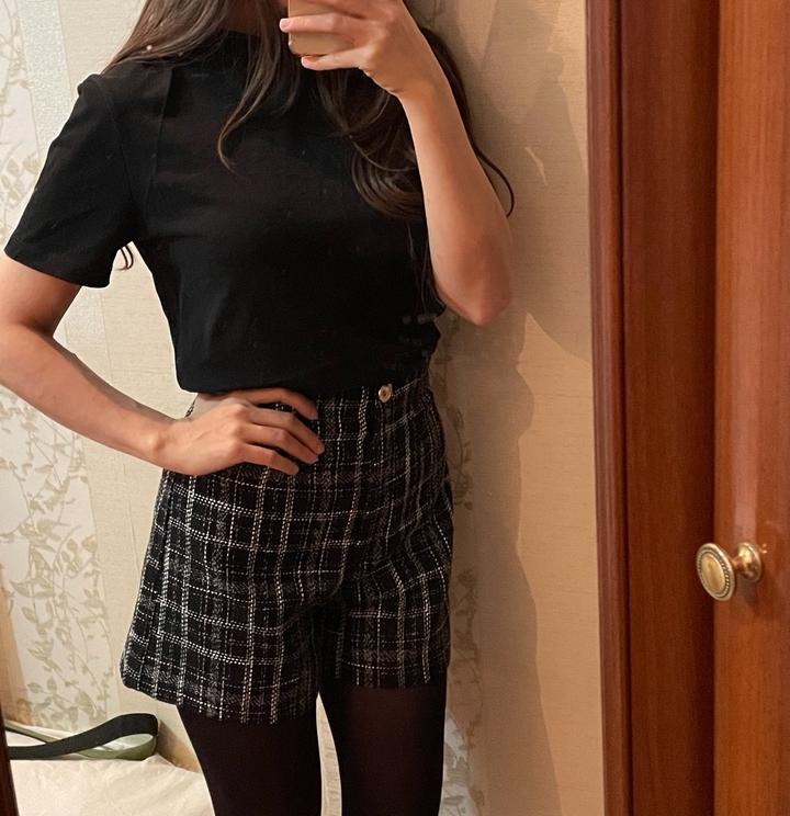 Твидовые шорты - ZARA