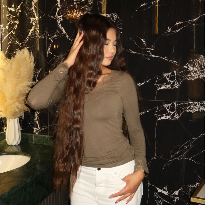 Intimissimi Лонгслив с кружевной отделкой