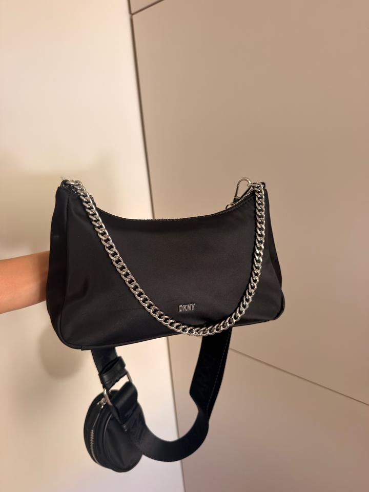 Сумка багет DKNY с цепочкой и съемным кошельком