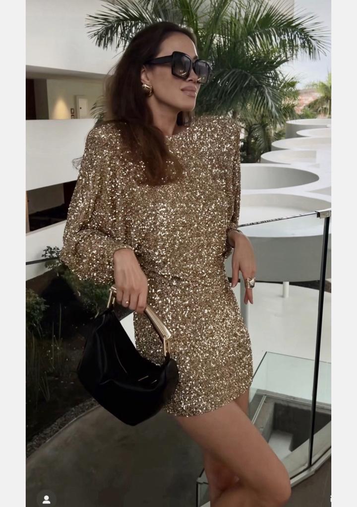 ZARA платье с пайетками