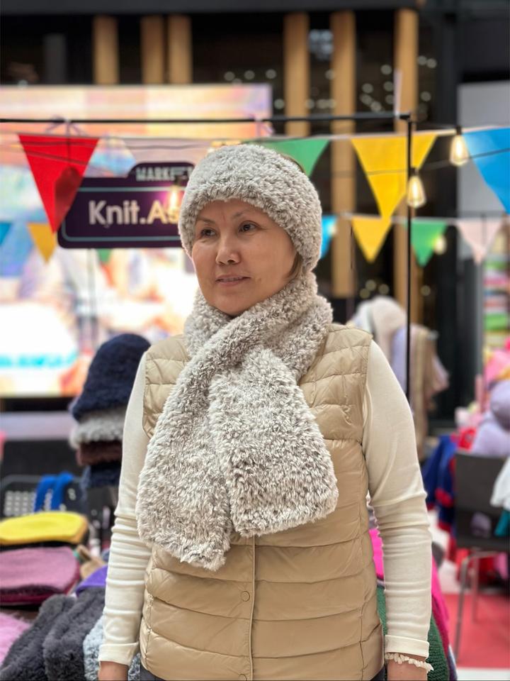 ami.knit Комплект: повязка на голову и шарф