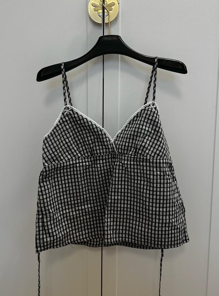 SHEIN Топ в клетку на бретелях