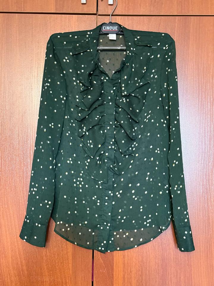 H&M Зеленая блуза в горошек
