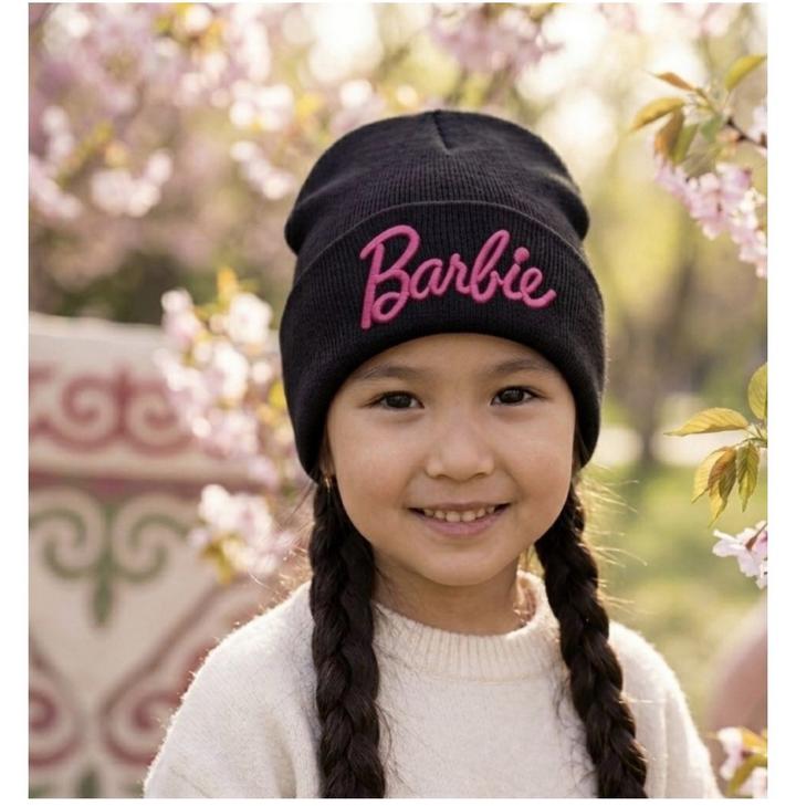 Шапка Barbie, шапка детская, шапка подростковая, шапка женская