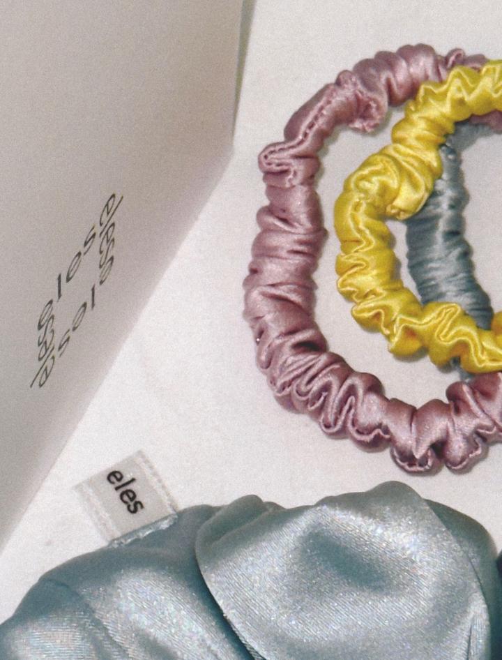 Eles Scrunchies Резинки для волос из шелка Eles