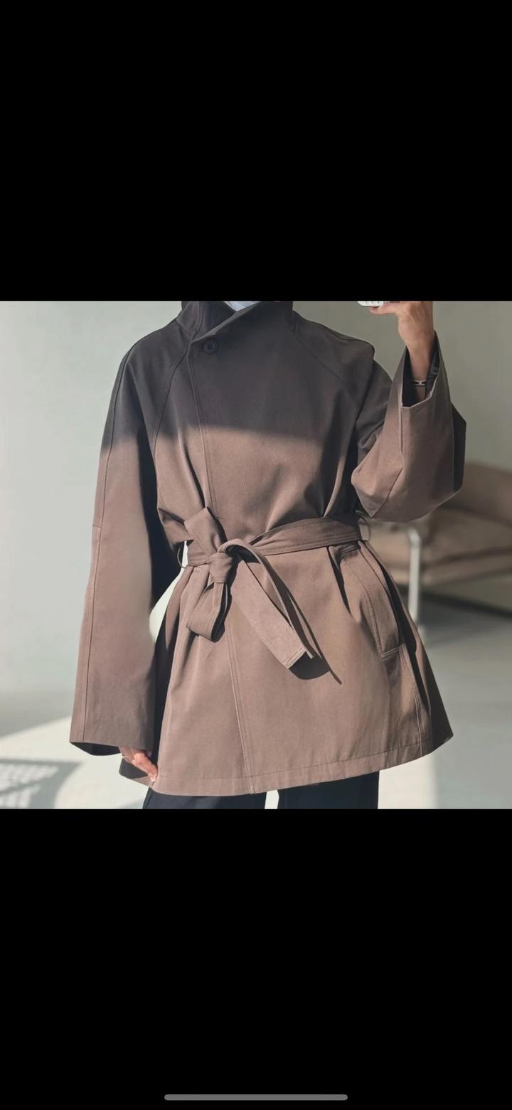 Куртка тренч с поясом