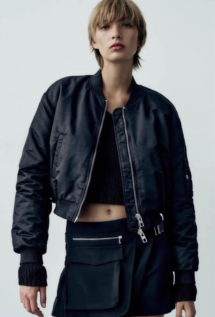 Укороченный бомбер ZARA