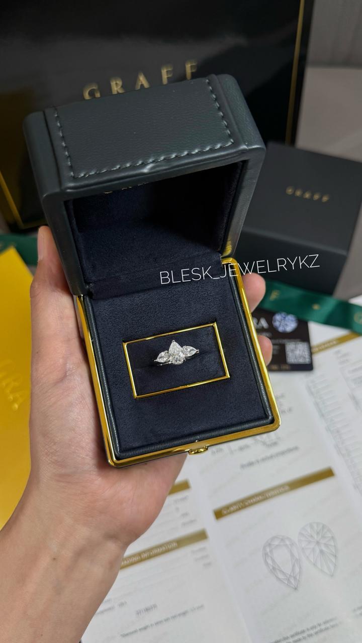 Кольцо Graff муассанит серебро 925 moissanite