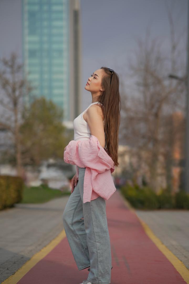 Твоё Розовая рубашка из муслина оверсайз
