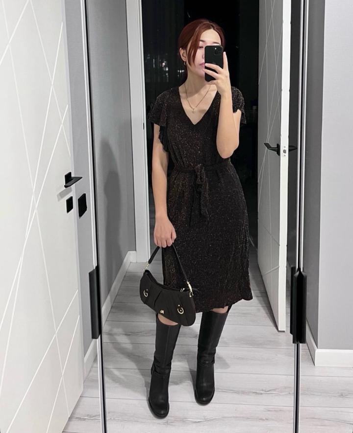 Платье люрекс Promod S